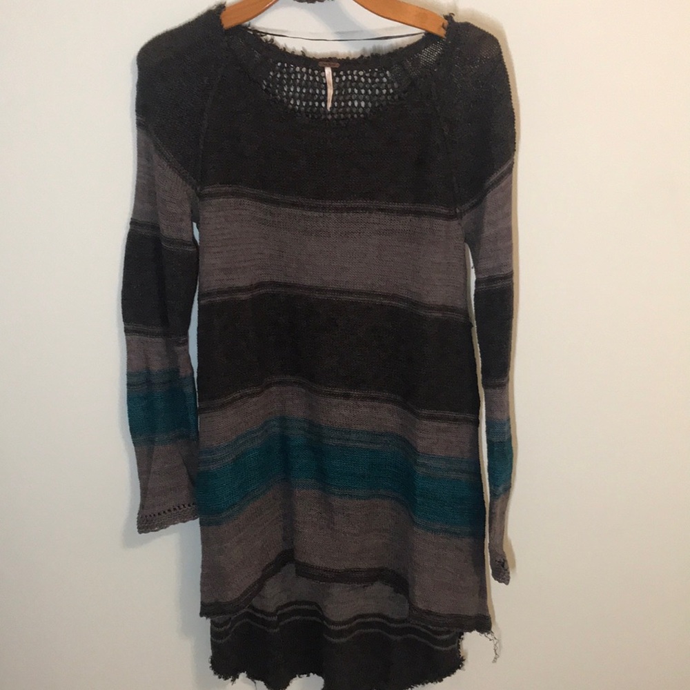 Free People striped sweater tunic